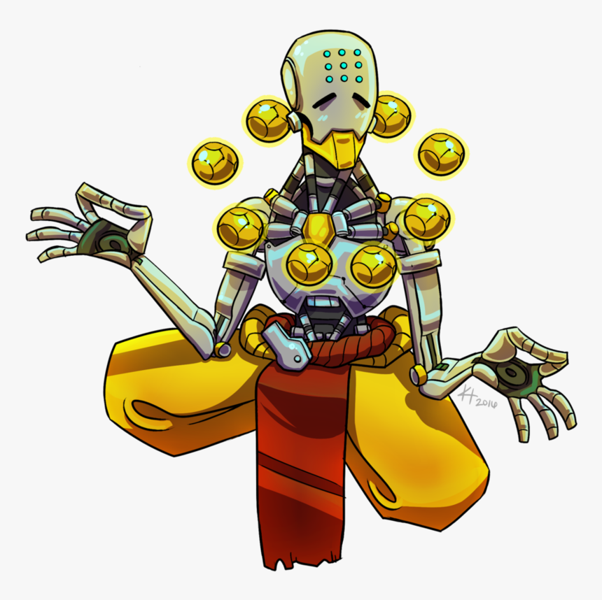 Lucio Drawing Zenyatta - Overwatch Zenyatta Fanart Transparent, HD Png Download, Free Download