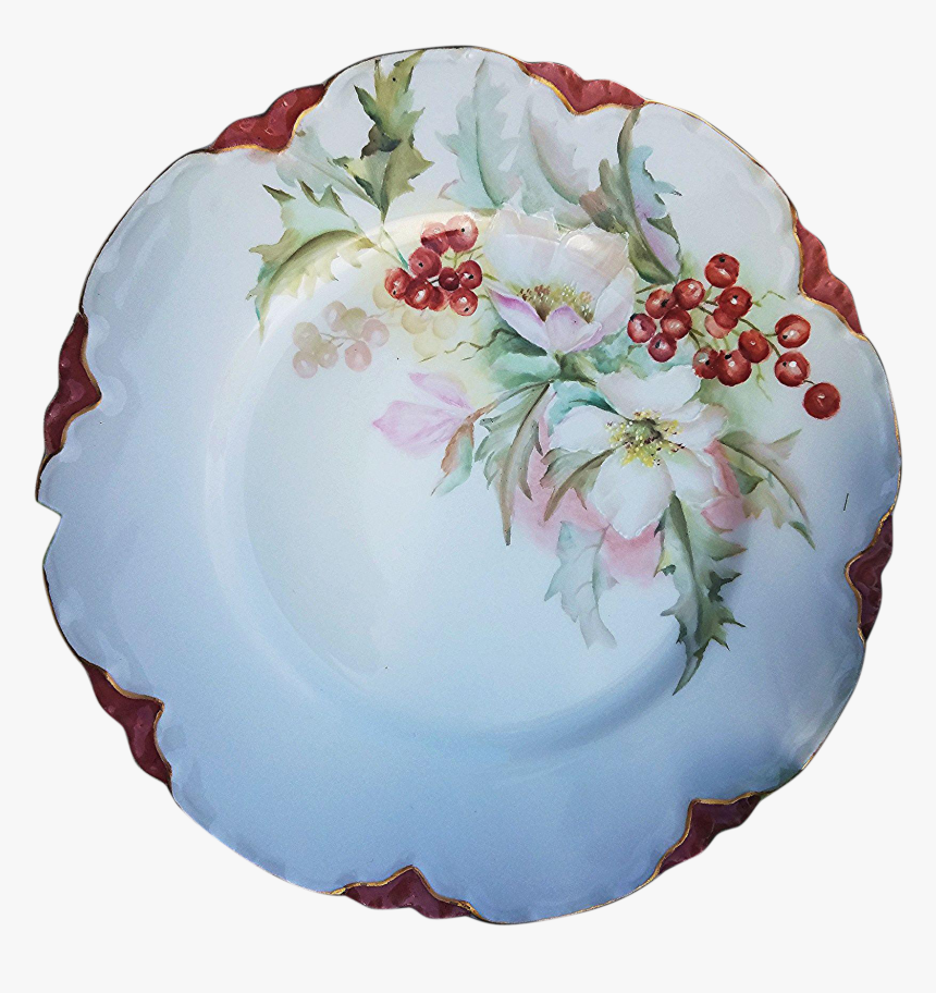 Floral Plate Holly, HD Png Download, Free Download