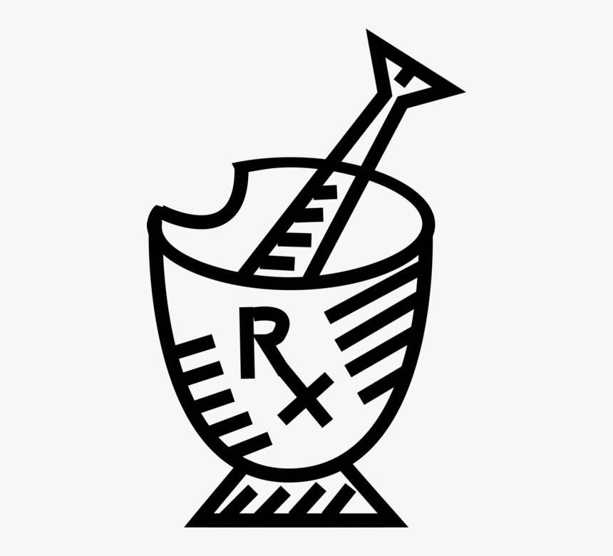 Vector Illustration Of Mortar And Pestle Prepare Ingredients - Emblem, HD Png Download, Free Download