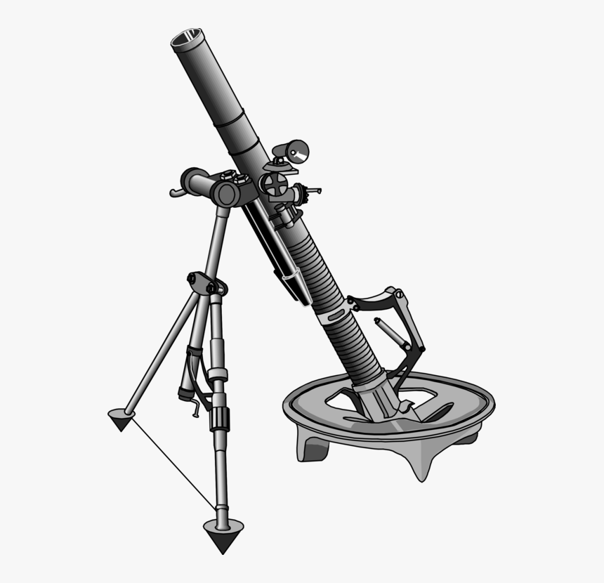 Angle,weapon,machine - Mortar Weapon Clipart, HD Png Download, Free Download