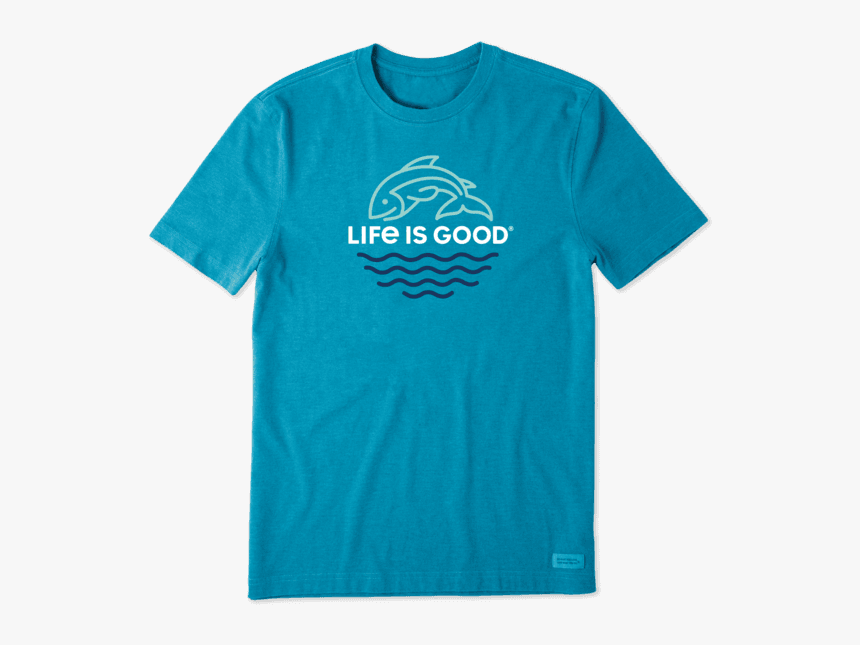 Men"s Jumping Fish Crusher Tee - Men's Life Is Good T Shirts, HD Png Download, Free Download