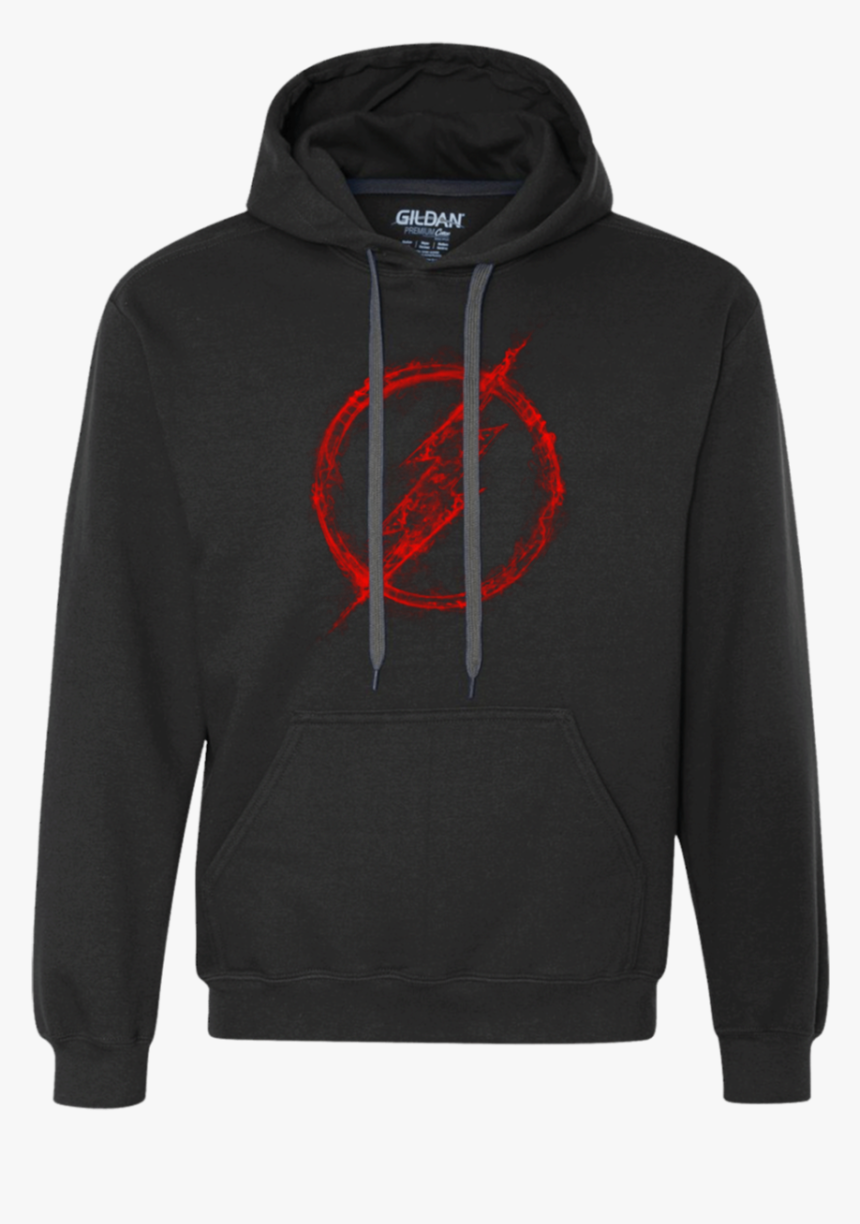 Flash Red Smoke Premium Fleece Hoodie - Bitcoin Pacman, HD Png Download, Free Download