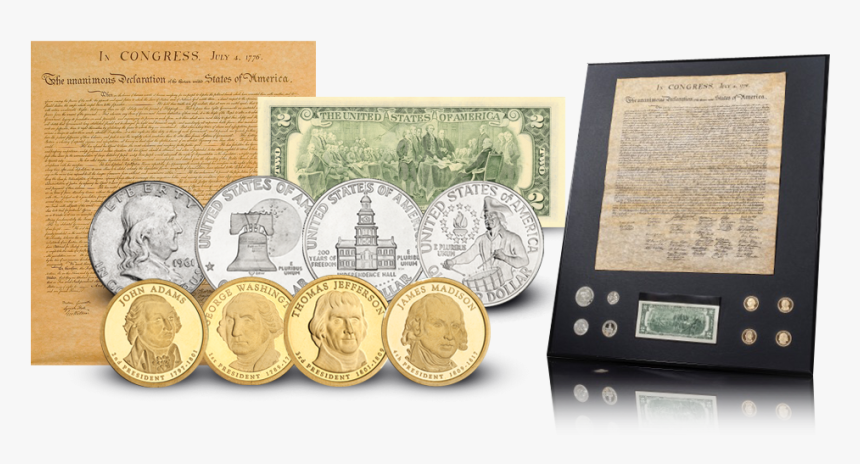 Declaration Of Independence Coin Set - Cash, HD Png Download, Free Download