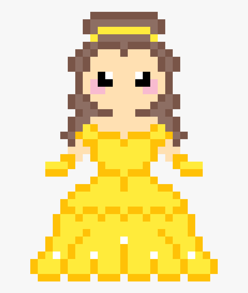 Pixel Art Disney Belle, HD Png Download, Free Download