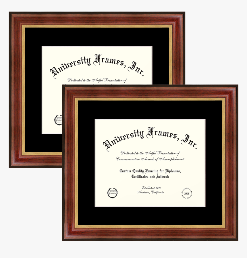 Two 6 X 8 Document Frames Unimprinted Matboard Davinci - University Diploma, HD Png Download, Free Download