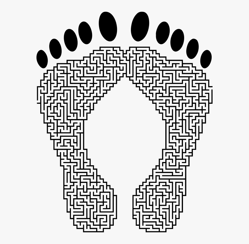 Feet Maze - Circle, HD Png Download, Free Download