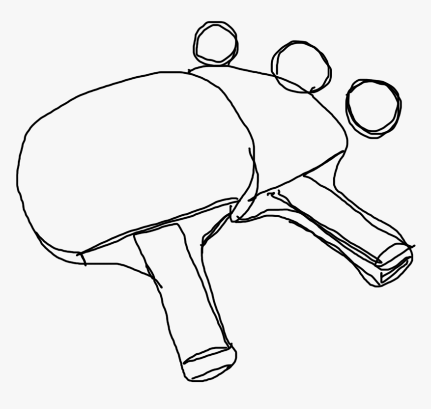 Ping Pong Sketch Png, Transparent Png, Free Download