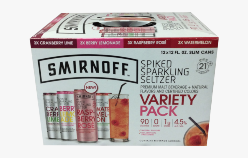 Smirnoff Spiked Sparkling Seltzer, Variety Pack, - Smirnoff Spiked Sparkling Seltzer, HD Png Download, Free Download