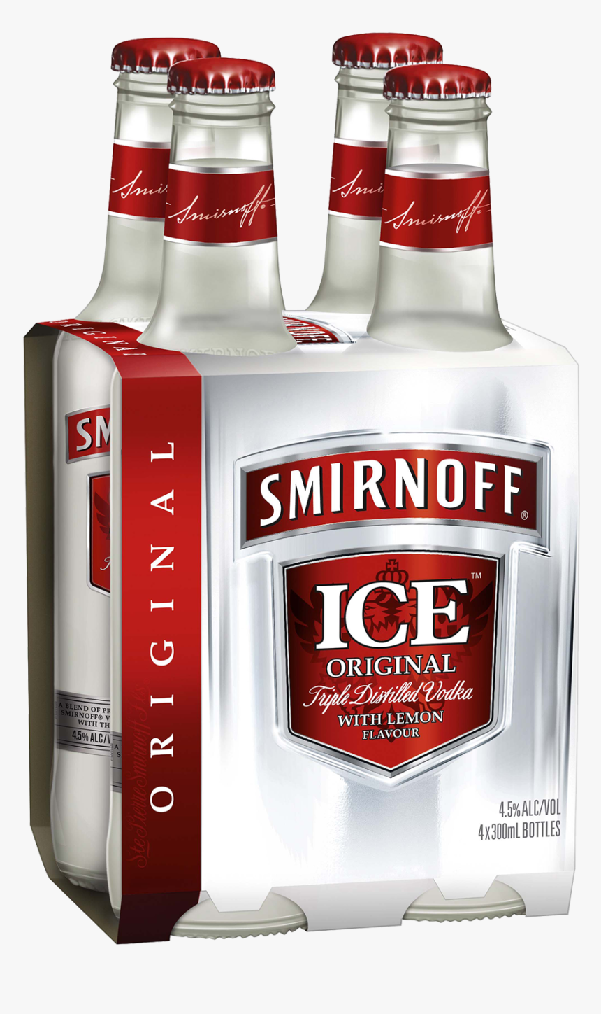 Smirnoff Ice Red Bottles 300ml 4 Pack - Smirnoff Ice 4 Pack, HD Png Download, Free Download