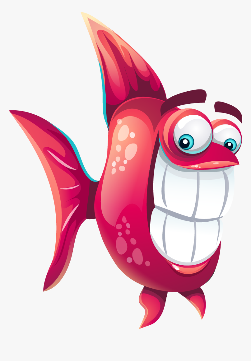 Funny Cartoon Fish - Funny Fish Clipart, HD Png Download, Free Download