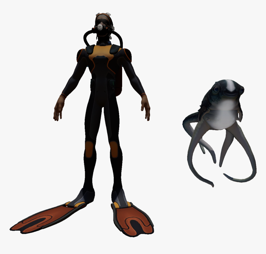 Cute Fish Size Comparison - Dry Suit, HD Png Download, Free Download