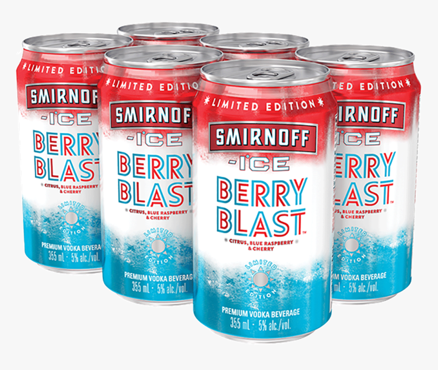 Smirnoff Ice Berry Blast 6/355c 6 X 355 Ml - Smirnoff Ice Berry Blast, HD Png Download, Free Download