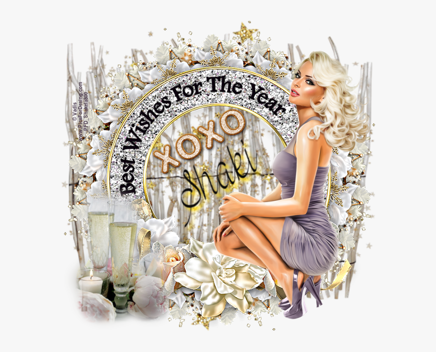 Glitter Text » Personal » Best Wishes New Year ~ Shaki - Floral Design, HD Png Download, Free Download