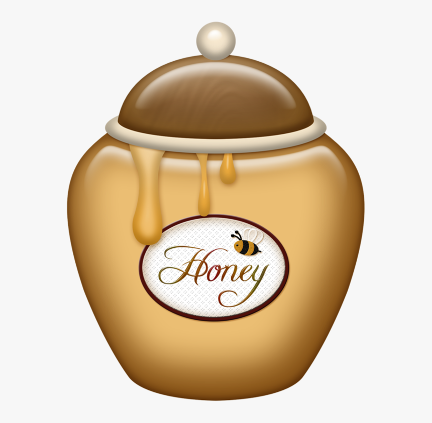 Tubes Pots De Miel En Png Blue Honey - Honey Bee Jar Clipart, Transparent Png, Free Download