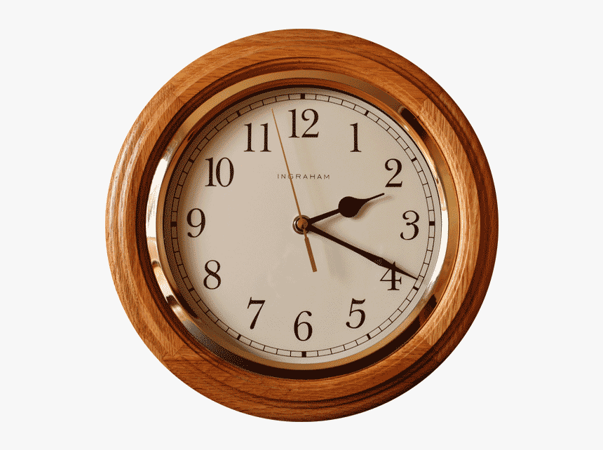 Wooden Frame Clock Png Images - Wall Clock, Transparent Png, Free Download