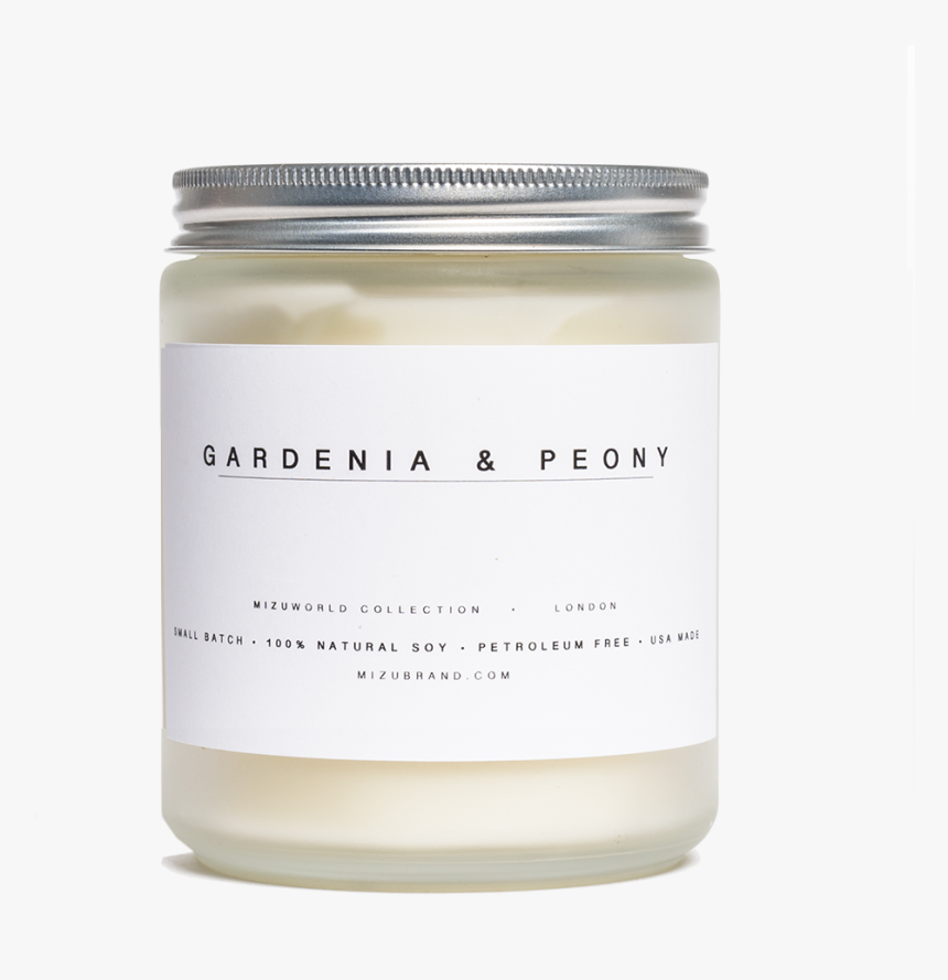 Mizu Candle England Gardenia Peony - Lemongrass Jasmine Candle, HD Png Download, Free Download