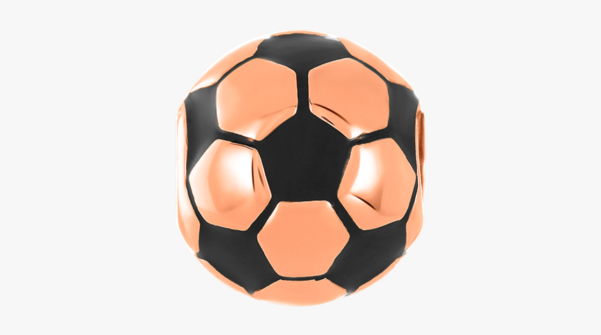 Rose Gold Soccer Bead For Dbw Jewelry - Black And White Soccer Ball Transparent Background, HD Png Download, Free Download