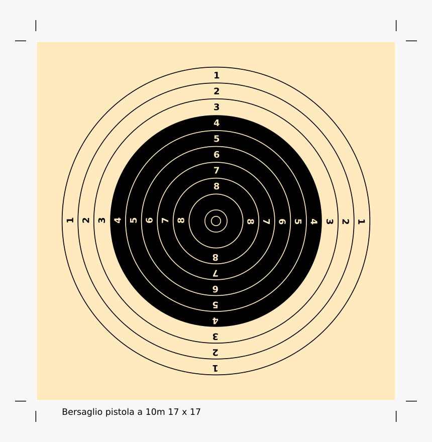 Bersaglio Pistola 10m - Air Rifle Aiming Target, HD Png Download, Free Download