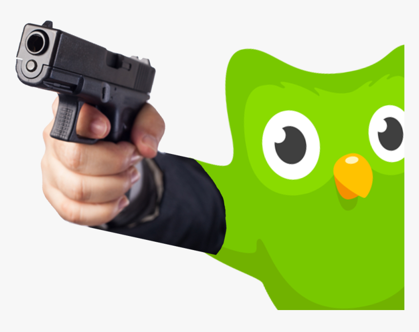 Duolingo Con Una Pistola, HD Png Download, Free Download