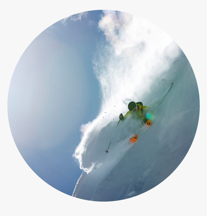 Skier On A Steep Slope - Surfing, HD Png Download, Free Download