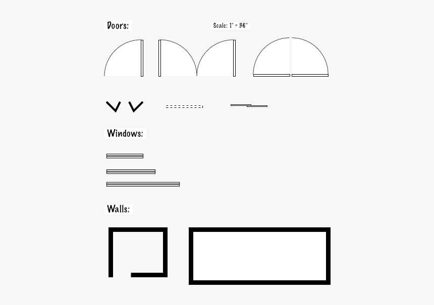 Floor Plan Door Png - Omnigraffle Floor Plan Stencil, Transparent Png, Free Download