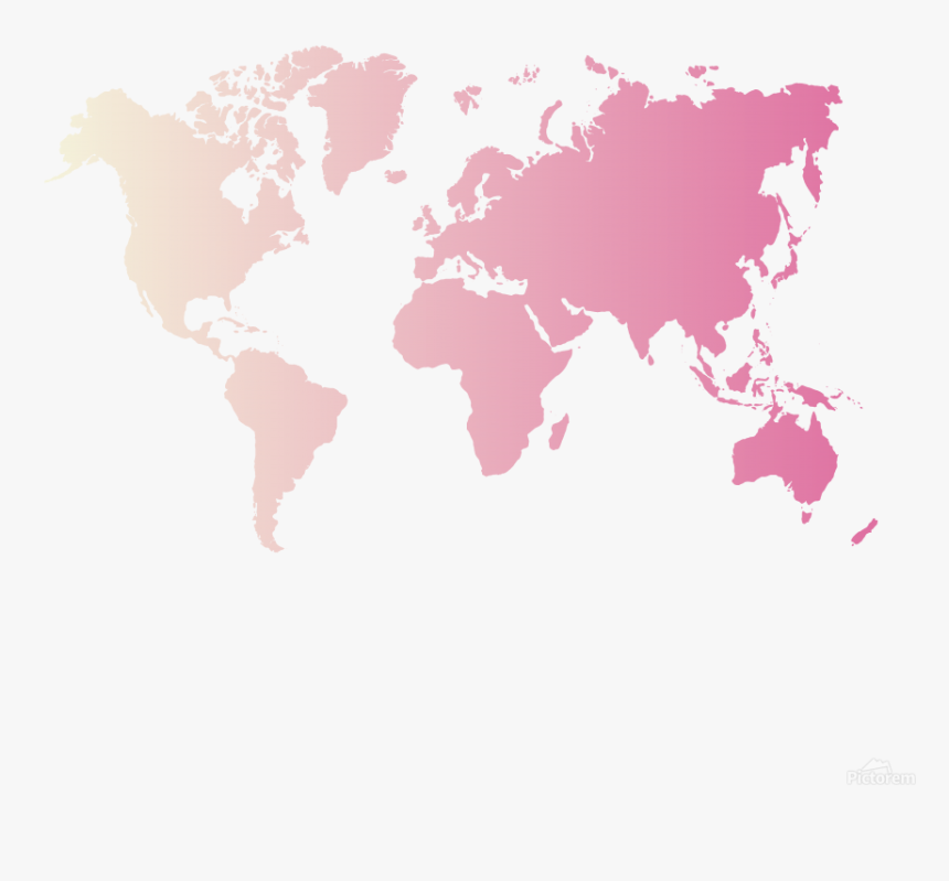 World Map Pink Transparent, HD Png Download, Free Download