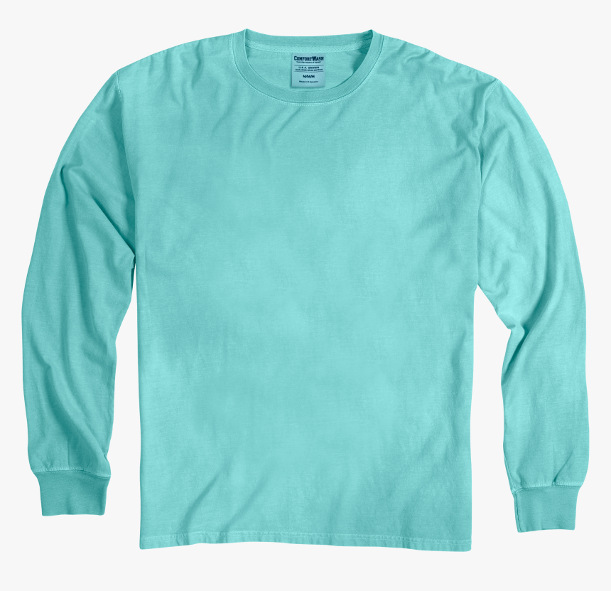 Mint Green Long Sleeve Shirt Png, Transparent Png, Free Download