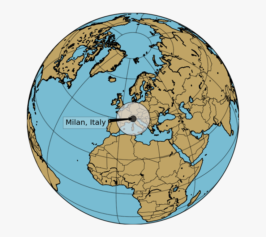 Orthographic Map Example Python - Earth, HD Png Download, Free Download