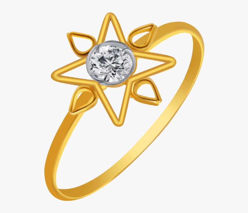 14kt Yellow Gold Ring For Women - Gold Rings, HD Png Download, Free Download