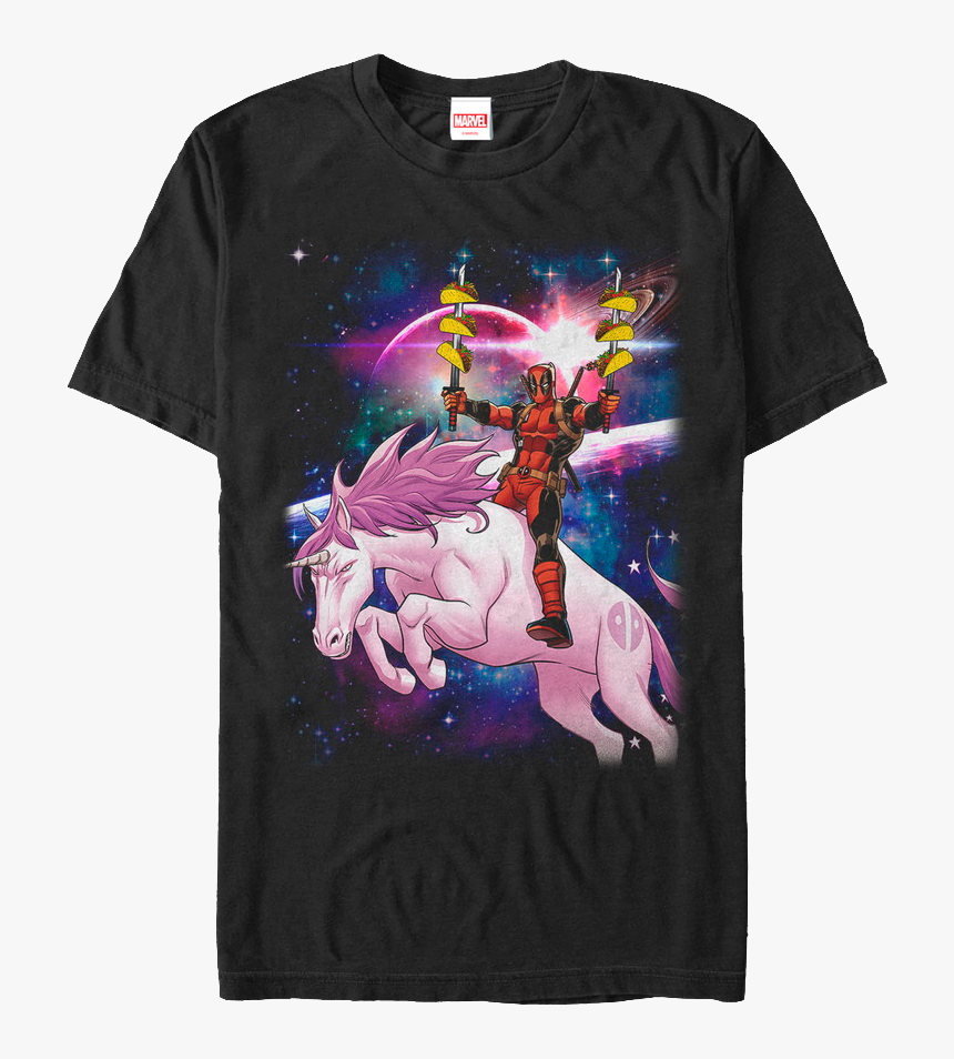 Tacos On A Unicorn Deadpool T-shirt - Deadpool Unicorn Sweater, HD Png Download, Free Download