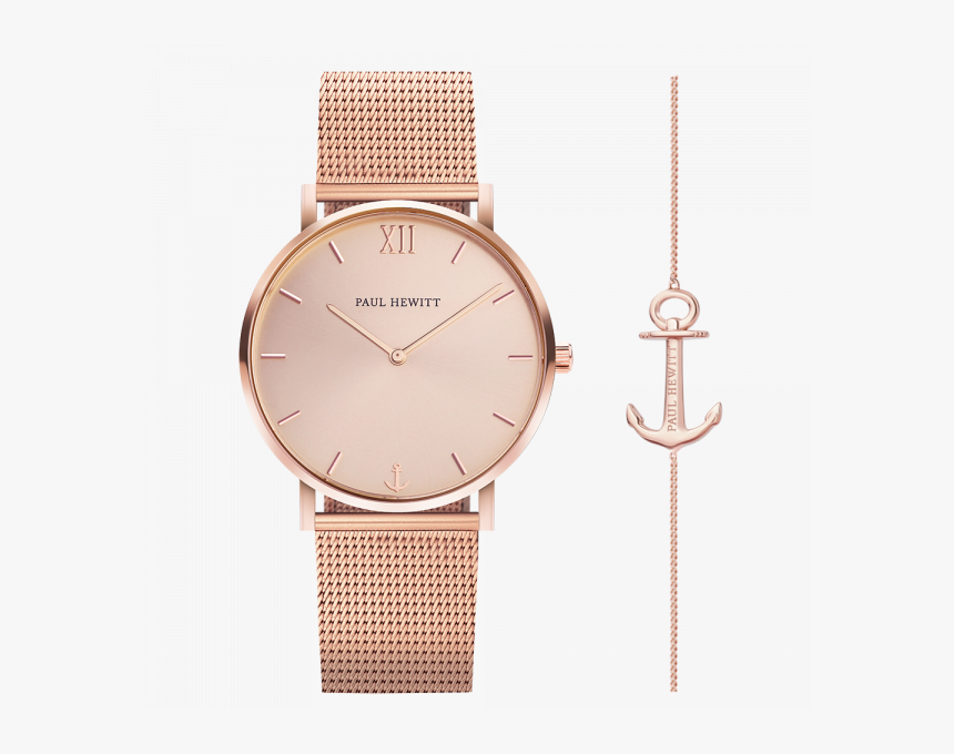 Paul Hewitt Set Sailor Rose Sunray & Anchor Spirit - Paul Hewitt Rose Gold Watch, HD Png Download, Free Download