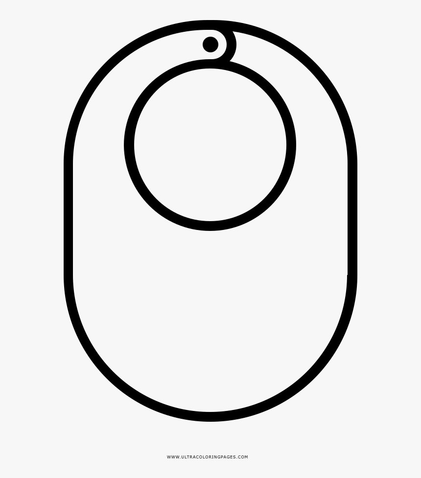 Baby Bib Coloring Page - Circle, HD Png Download, Free Download