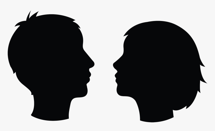 Head Profile Icon Two Heads Silhouette- - Two Heads In Profile, HD Png Download, Free Download