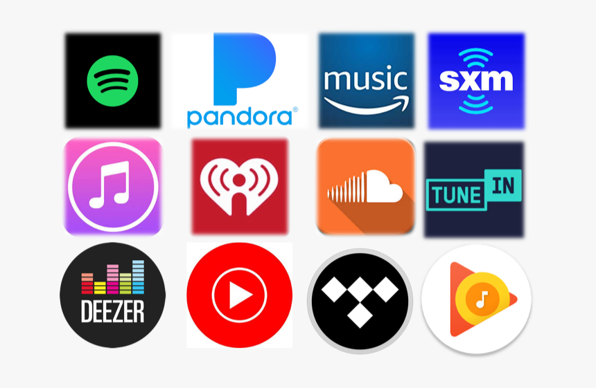 Music Streaming App Icons - Graphic Design, HD Png Download, Free Download