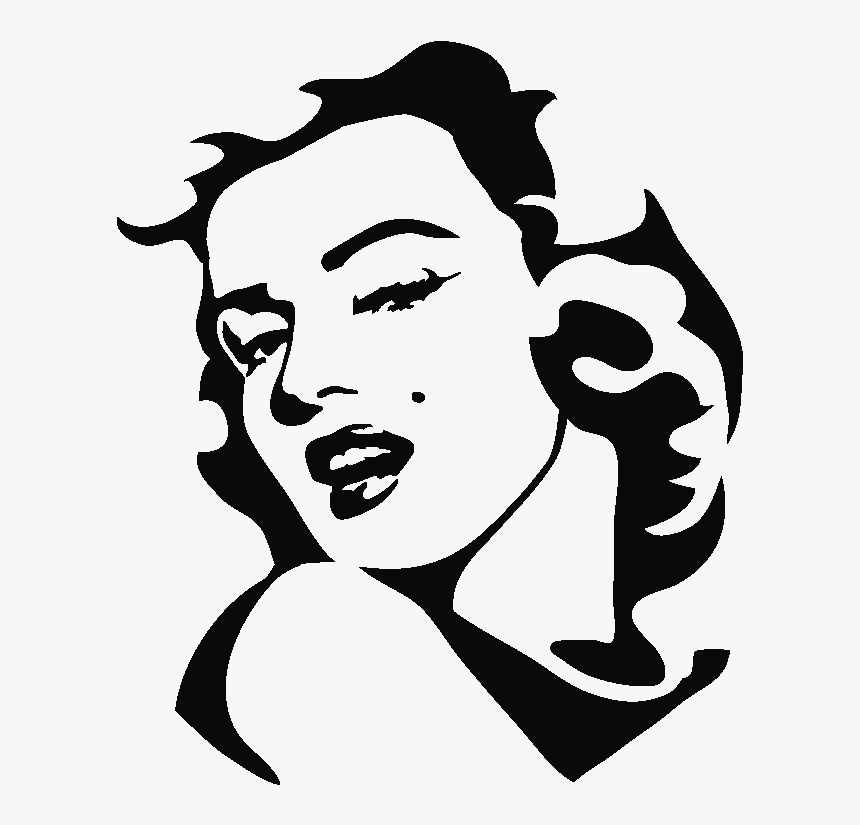 Stencil Wall Decal Sticker Actor - Marilyn Monroe Clip Art, HD Png Download, Free Download