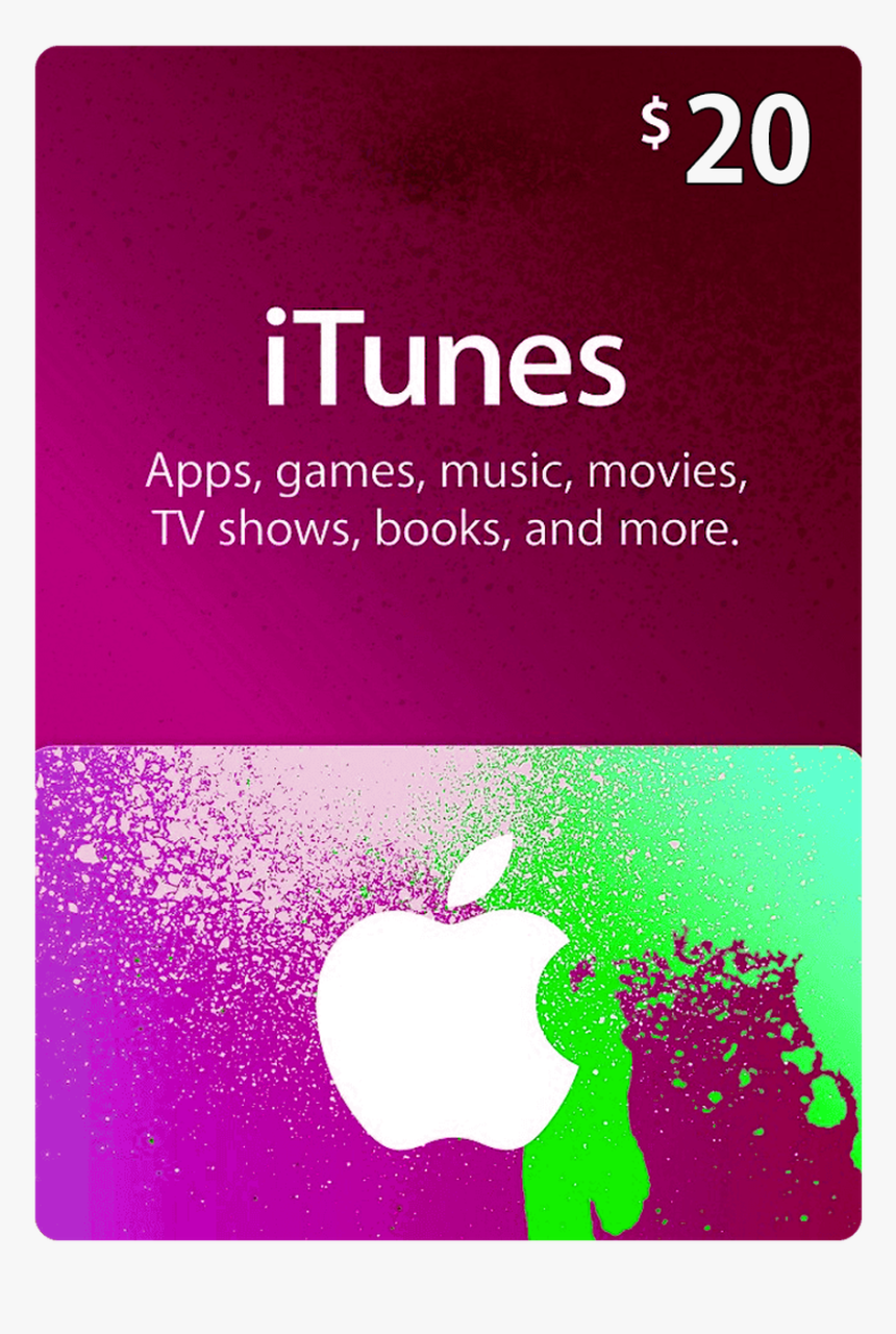 Itunes Gift Card $20 - 50 Itunes Gift Card Uk, HD Png Download, Free Download