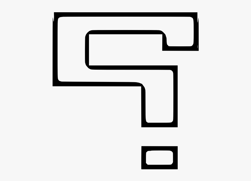 Rectangular Shaped Question Mark Vector Clip Art - Ponto De Interrogação Quadrado, HD Png Download, Free Download