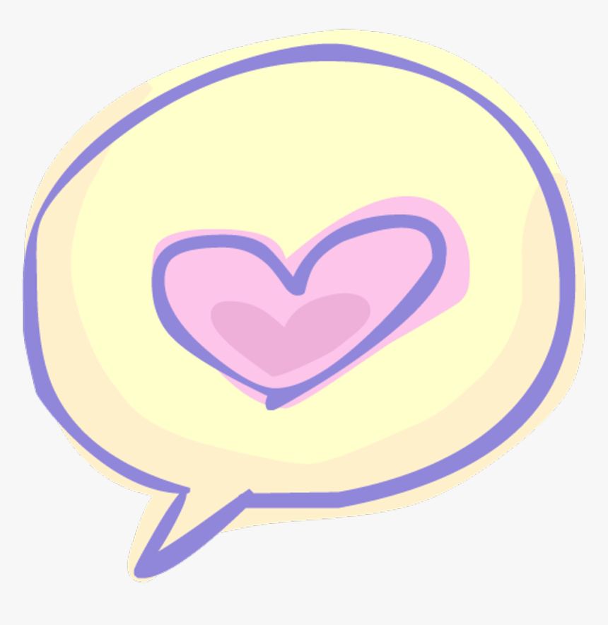 #speechbubble #speechbubbles #hearts #heart #love #cute - Bubble Chat Heart Png, Transparent Png, Free Download