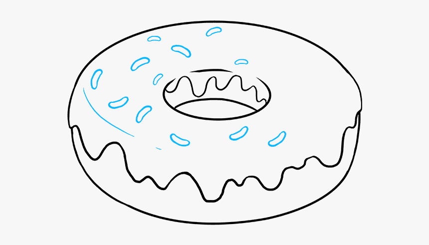 How To Draw Donut - Donut Draw, HD Png Download, Free Download