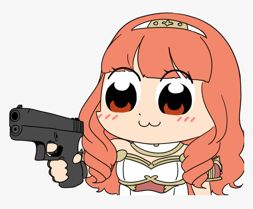 Facial Expression Nose Cheek Cartoon Head Fictional Gun To Head Anime Hd Png Download Kindpng