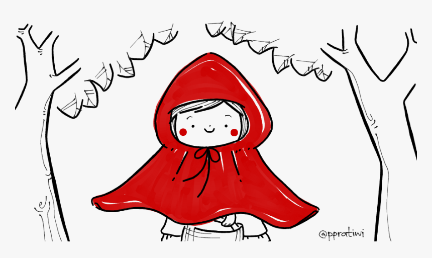 Red Riding Hood Easy Little Red Riding Hood Drawing Hd Png Download Kindpng