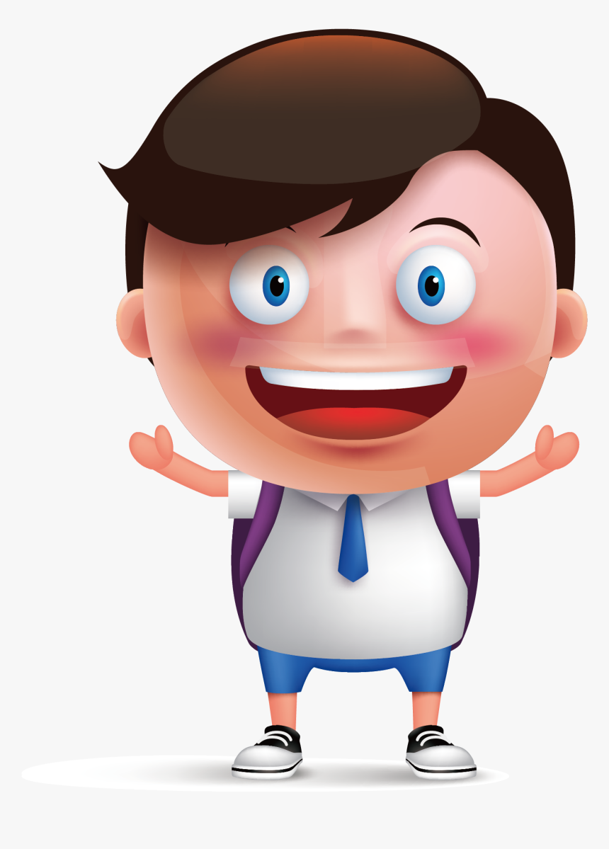 Cartoon Child Transprent Png Clipart , Png Download - Animated Happy Student Cartoon Png, Transparent Png, Free Download