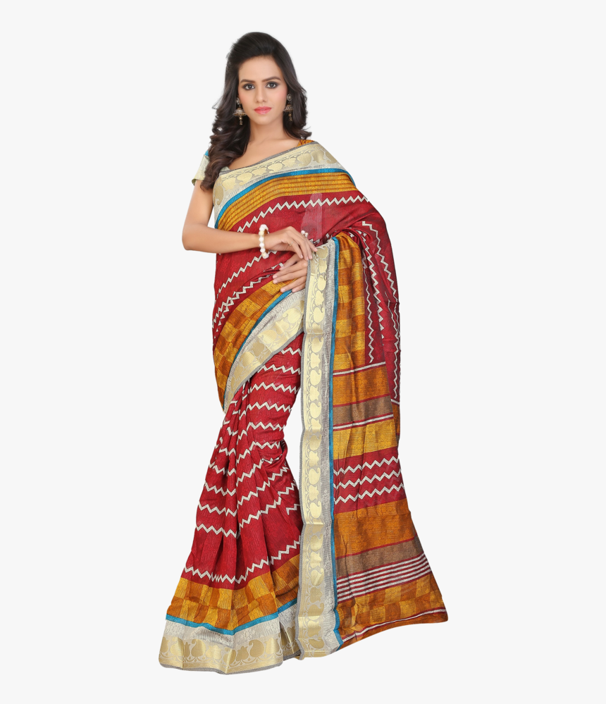 Women Art Silk Saree - Silk, HD Png Download, Free Download