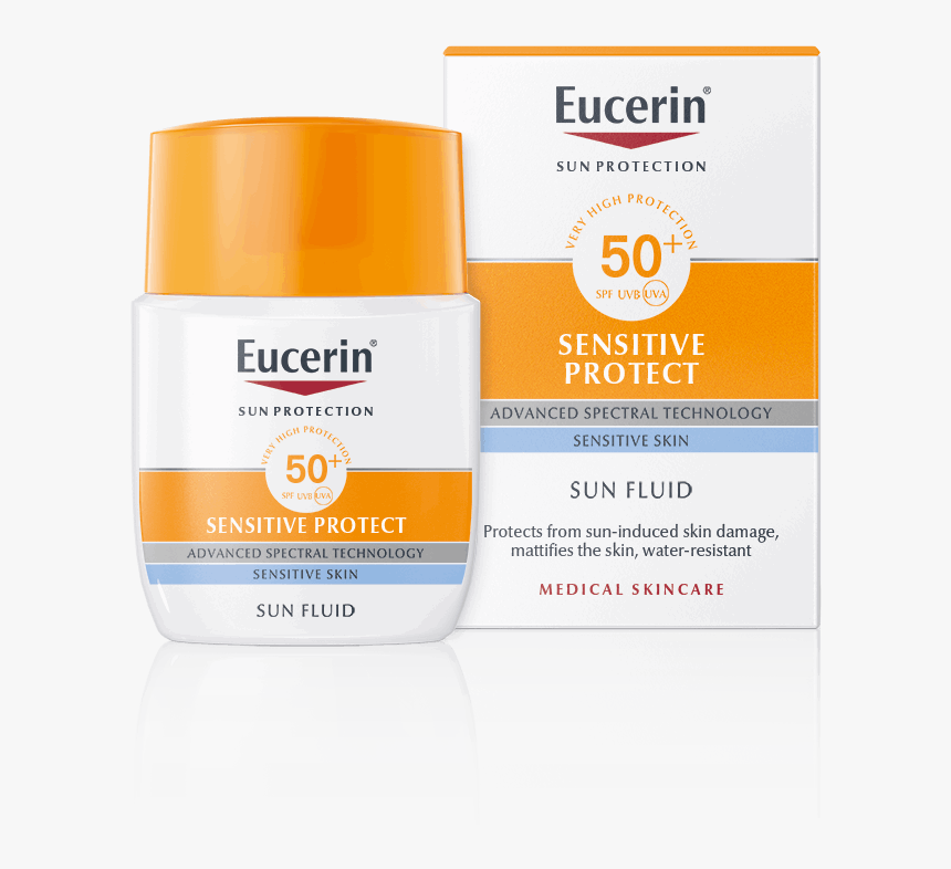 Eucerin Sun Fluid Sensitive Protect Spf 50 - Eucerin, HD Png Download, Free Download