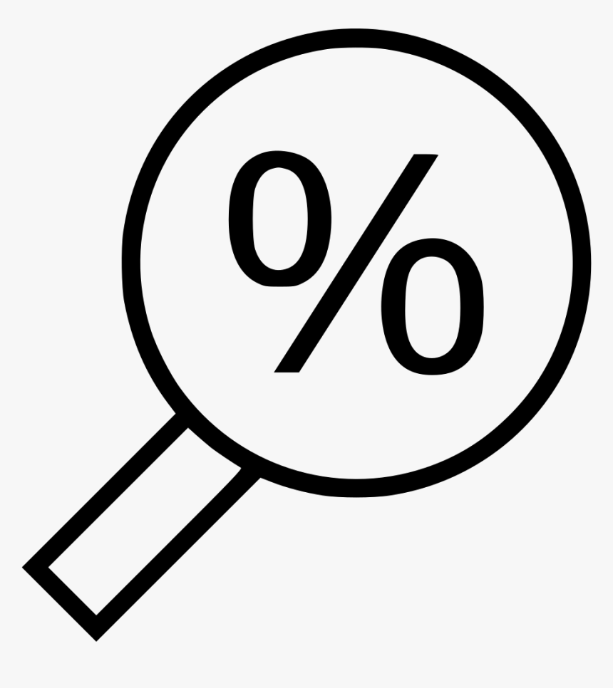 Find Look Search Percentage Percent Interest Rate - Interest Rate Icon Png, Transparent Png, Free Download