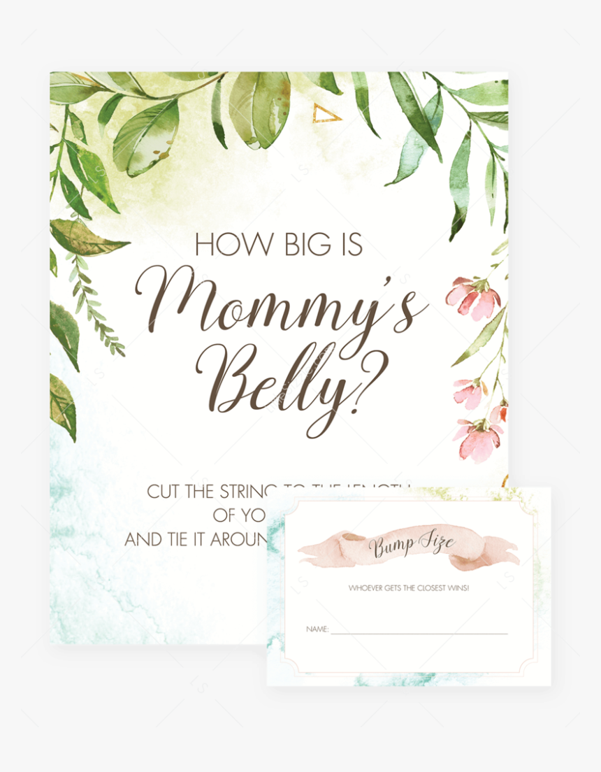 Printable How Big Is Mommy"s Belly Sign And Cards Printable - Dont Say Baby Free Printable, HD Png Download, Free Download