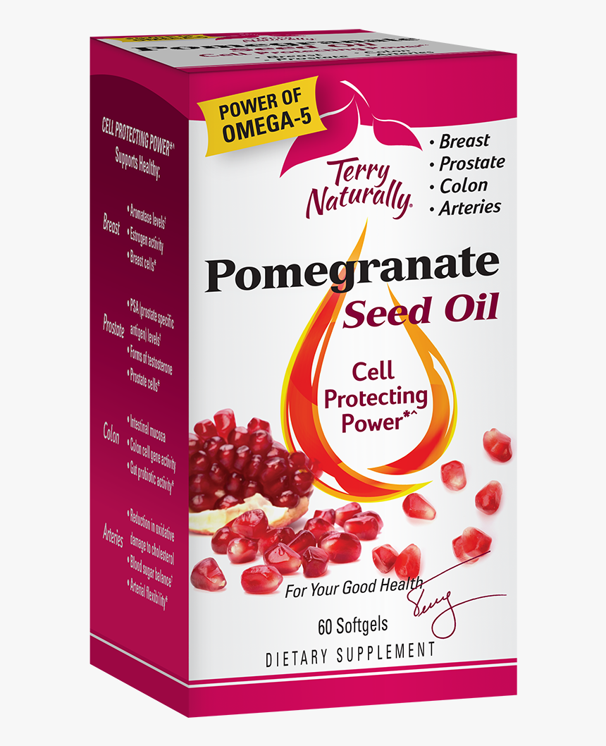 Pomegranate Seed Oil - Terry Naturally Pomegranate Seed Oil, HD Png Download, Free Download