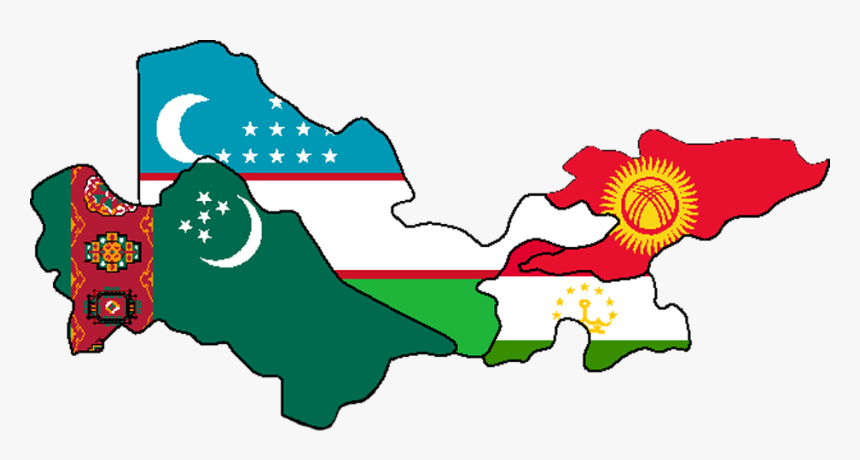 Zentral-asien Landkarte Umriss - Central Asia Cartoon Map, HD Png Download, Free Download