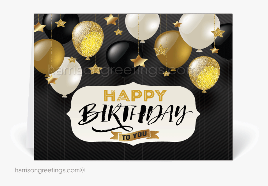 Gold And Black Happy Birthday, HD Png Download, Free Download