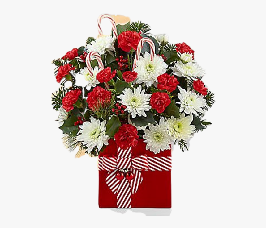 Candy Cane Holiday Christmas Bouquet - Flower Bouquet, HD Png Download, Free Download